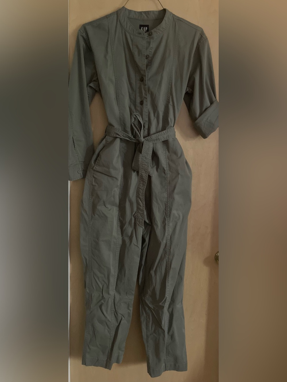 GAP Olive Utility Belted Jumpsuit